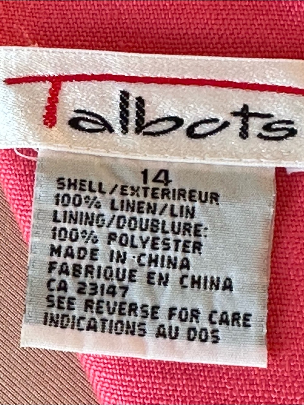 Talbots 100% Linen Dress Size 14 Elegant Sheath Summer Event Cocktail Party - Picture 9 of 9